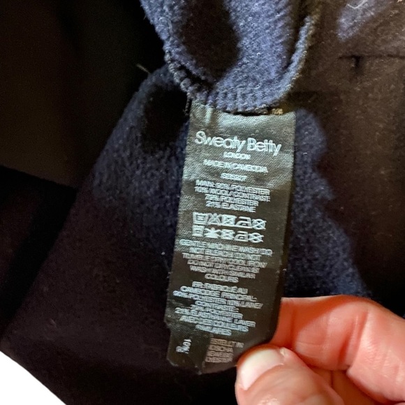 SWEATY BETTY Galvanise Running Hoodie dark Gray Small Medium Oversized Fleece - Picture 6 of 7